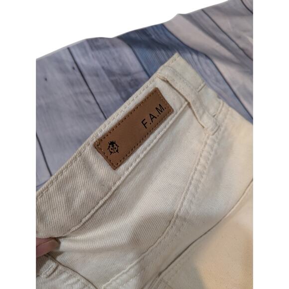 F.AM. Paris Straight Crop  White Jeans Size 28 - Picture 4 of 9